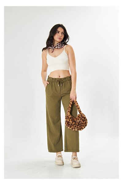 TIFFANY&TOMATO Beli Lastikli Palazzo Pantolon