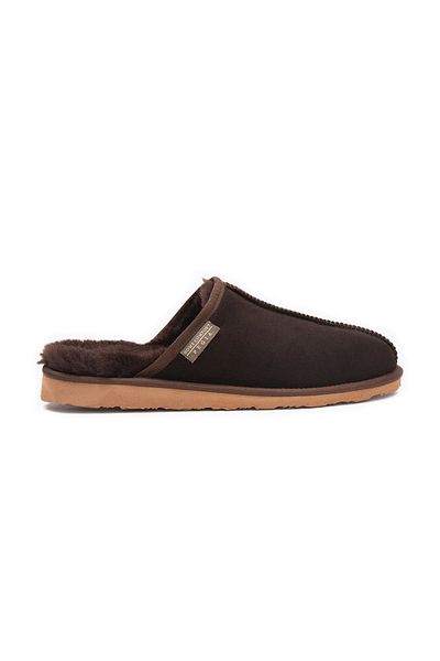Pegia Papuci de casă pentru bărbați din shearling autentic 111030