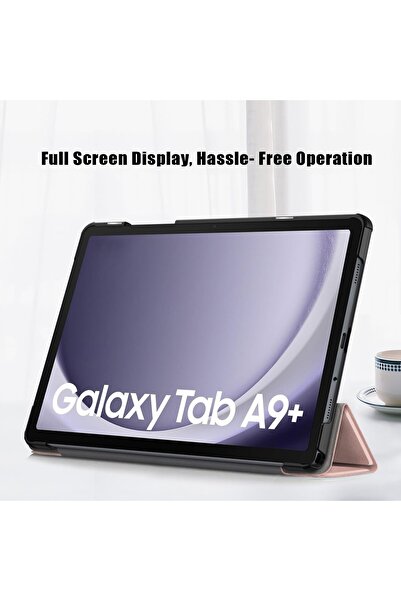 erorex For Sansung Galaxy Tab A9 plus 11" SM-X210/X216/X218 Tablet Cover PU Case,Rose Gold