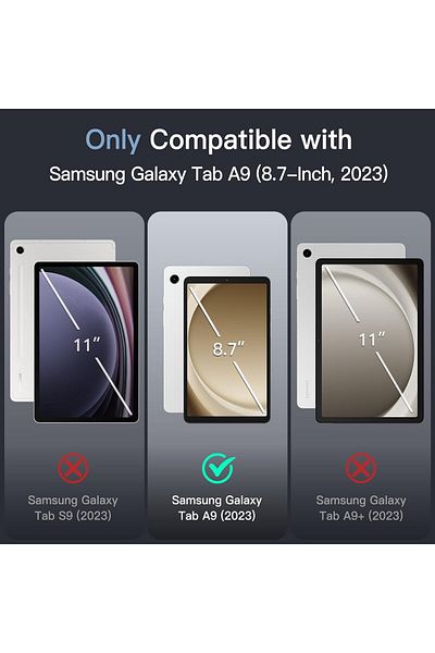 erorex جراب شفاف من JETech لجهاز Samsung Galaxy Tab A9 مقاس 8.7 بوصة - شفاف