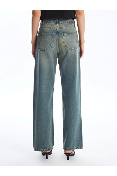 LC Waikiki LCW Jeans İNDİGO Straight Fit Kadın Jean Pantolon