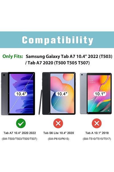 erorex حافظة ProCase للأطفال لجهاز Samsung Galaxy Tab A7 مقاس 10.4 بوصة 2022 2020 (SM-T503/T500/T505/T507)، مقاومة للصدمات