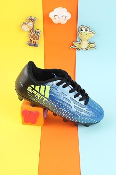 Moda Lime Unisex Kids Crampons Turf Field Boys Football Shoes Studded Soccer Sneakers