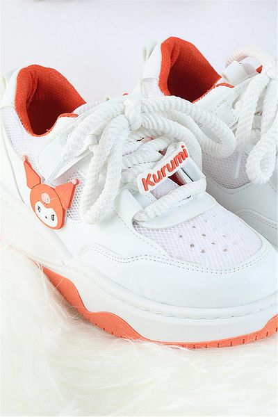 Moda Lime Unisex Children's Sports Shoes Kuromi Special Design Lace-Up and Velcro Sneakers