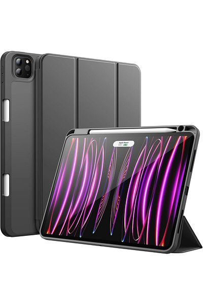 erorex حافظة JETech لجهاز iPad Pro مقاس 11 بوصة (موديل 2022/2021/2020) مع حامل قلم رصاص، تدعم القلم الثاني