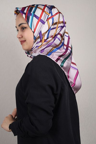 PİRAMİT Φουλάρι από ρεγιόν με σχέδιο Pyramid Luxer - Pattern-44 - Color-01