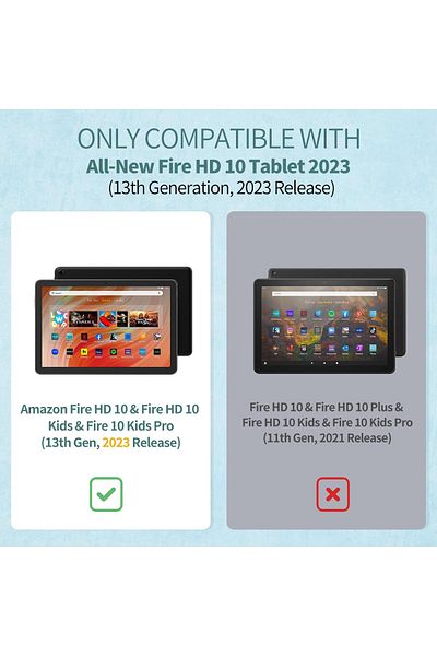 erorex حافظة جديدة لجهاز Amazon Fire HD 10 اللوحي (تناسب فقط الجيل الثالث عشر، إصدار 2023)، جلد PU فاخر من LBMT قابل للطي