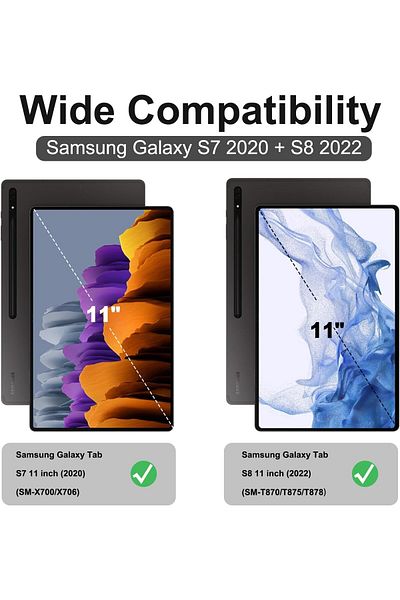 erorex حافظة Nillkin Bumper Combo Keyboard مصممة لجهاز Samsung Galaxy Tab S8/S8 5G، حامل قلم/مضاد للصدمات