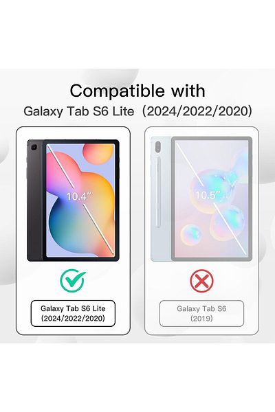 erorex حافظة JETech لجهاز Samsung Galaxy Tab S6 Lite مقاس 10.4 بوصة 2024 - أسود