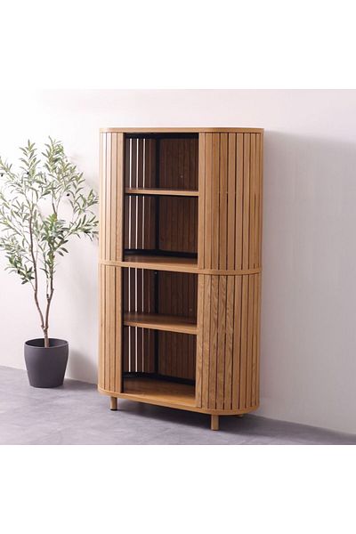 Danube Home مكتبة كاليبرا - خشب بلوط فاتح الطول 100 × العرض 40 × الارتفاع 160 سم