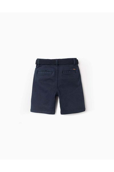 Ziddy Chino Twill Shorts with Belt for Boys 'Midi', Dark Blue