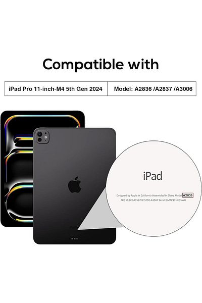 erorex حافظة ProCase الذكية لجهاز iPad Pro مقاس 11 بوصة M4 2024 (الموديل: A2836/A2837/A3006)، حامل رفيع