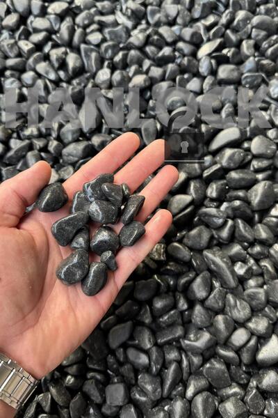 AHS Siyah Bazalt Taş 5 Kg 1-2 Cm Dolomit Dere Çakıl Bahçe Peyzaj Süs Taşı Sak...