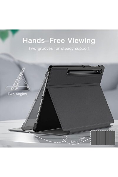 JETech Case for Samsung Galaxy Tab S8 Plus/S7 Plus/S7 FE 12.4-Inch with S Pen Holder (Black)