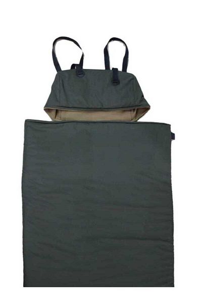 Med Online Wide 90 cm Khaki Sleeping Bag -25 ° , Micro Water Repellent 220X95 Cm, 200 Gr Fiber/180 Gr Fleece