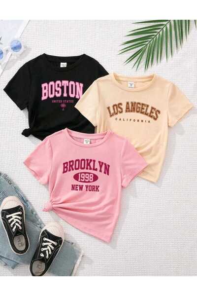 FAVORİST Παιδικά T-Shirt Πακέτα 3 Τεμαχίων