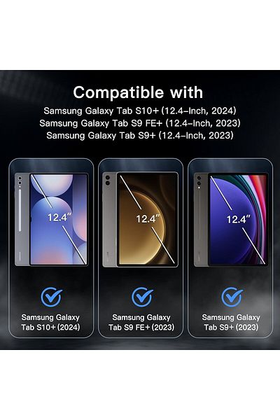 erorex حافظة JETech الدوارة لجهاز Samsung Galaxy Tab S10+ 2024 - أسود