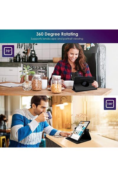 Generic Slim PU Leather Protective Case for Lenovo Tab P12 by Sakawa with Hard Shockproof Back Cover and Aut