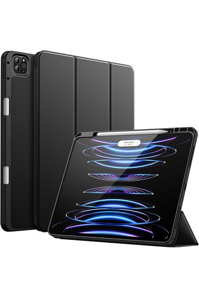 erorex حافظة JETech لجهاز iPad Pro مقاس 12.9 بوصة (الجيل السادس/الخامس، موديل 2022/2021) مع حامل قلم ودعم