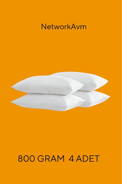NetworkAvm Soft 4-Piece Silicone Pillow 800 Gr