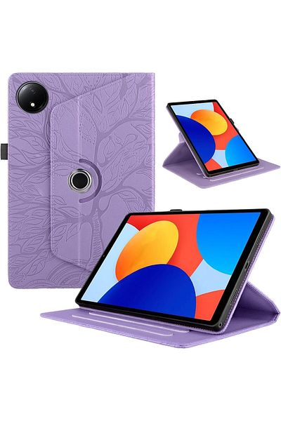 erorex جراب دوار من Fegishilly متوافق مع جهاز Xiaomi Redmi Pad SE مقاس 8.7 بوصة 2024 مصنوع من جلد البولي يوريثان 360 درجة