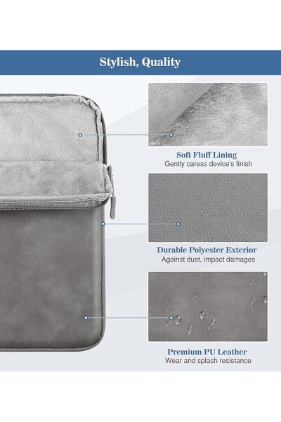 Other 9-11 inch Tablet Sleeve Case for iPad Pro 11 / iPad Air / Galaxy Tab / Surface Go – Light Gray Pol