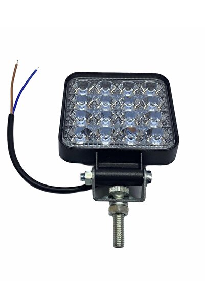 TAS 10v-80v Çalışma Lambası Mini Kare (16 X 3W POWER LEDLİ) (85*85 MM)
