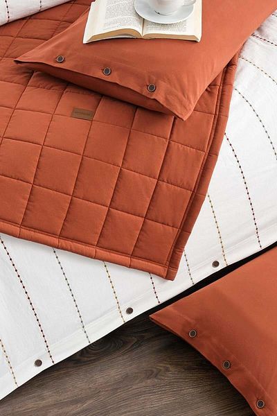 Altınbaşak Freda Double Duvet Cover-Bedspread Set Tile (5 Pieces)