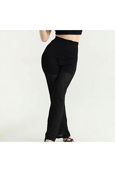 Esilay Beli Lastikli Triko Pantolon