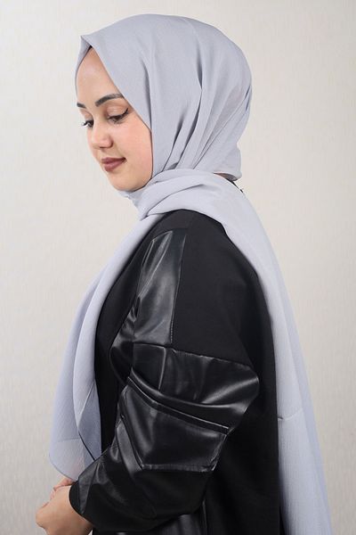 İpekal Silk Flat Color Chiffon Crinkle Shawl - Μοτίβο-01 - Χρώμα-11