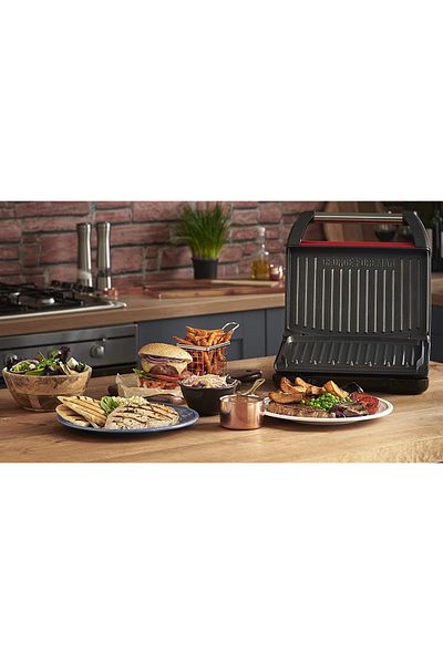 George Foreman Large Steel Grill Family, Red 1850W - 25050