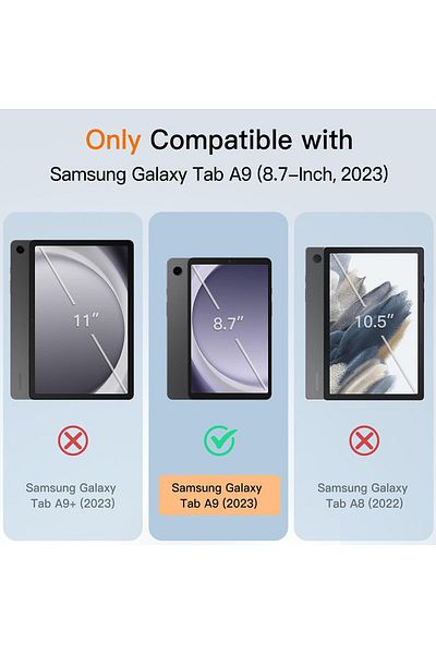 erorex حافظة JETech لجهاز Samsung Galaxy Tab A9 مقاس 8.7 بوصة 2023 - أسود