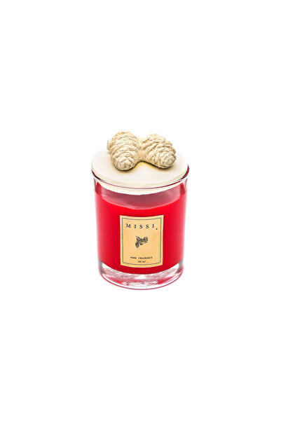 Missi Yılbaşı Kozalak2 Seramik Taş Kapaklı Spice Orange Kokulu Kırmızı Vegan ...