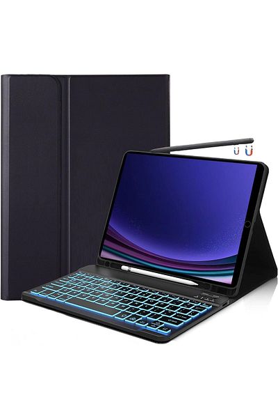 erorex حافظة لوحة مفاتيح MAKINGTEC لجهاز Samsung Galaxy Tab S9 Plus S9+ مقاس 12.4 بوصة 2023 (SM-X810/X816B/X818U) مع