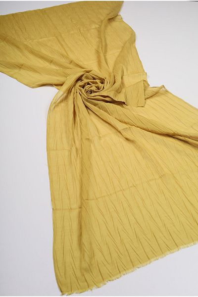 Bonjela Solid Color Pleated Bamboo Shawl - Pattern-02 - Color-25