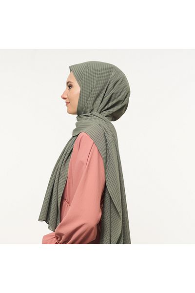 T Crazy T- Crazy καρό κρεπ Medina Silk, γυναικείο σάλι μόδας, μουσουλμανικό και εύκολο σχήμα
