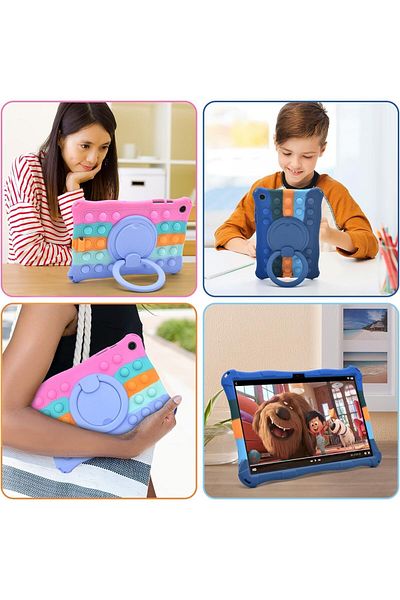 erorex BADEZ Case for Xiaomi Redmi Pad SE 11 inch 2023 Tablet, Kids Friendly Soft Silicone Adjustable Stand