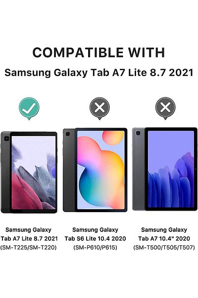 erorex جراب شفاف من السيليكون TPU لجهاز Samsung Galaxy Tab A7 موديل (SM-T225/T220)