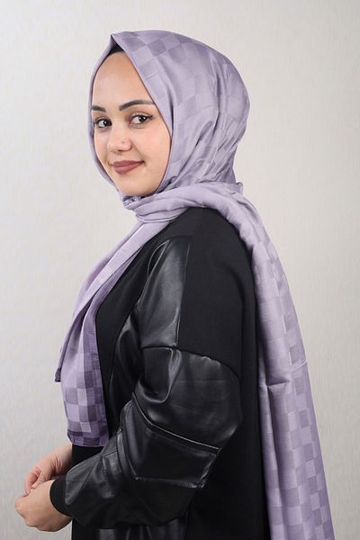 PİRAMİT Pyramid Patterned Checkers Shawl - Pattern-01 - Color-21