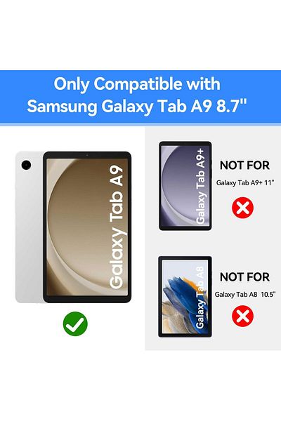 erorex جراب T Tersely Kids لجهاز Samsung Galaxy Tab A9 مقاوم للصدمات ومتين، مصنوع من إسفنج EVA خفيف الوزن، مناسب للكمبيوتر اللوحي