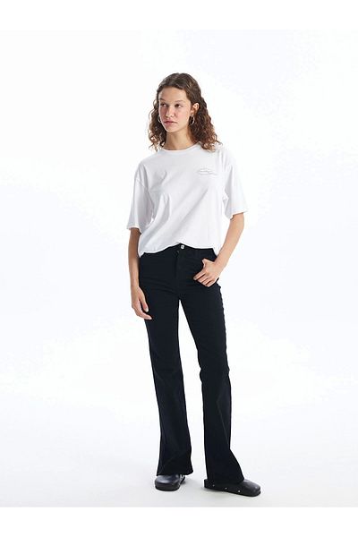 LC Waikiki Lcw Jeans Black Mars Flare Women's Jean Pants