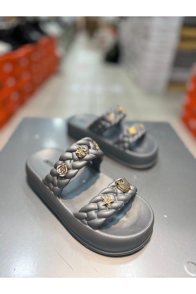 Akınal Bella Γυναικείες παντόφλες με διπλό λουράκι Stone Ultrasoft Sole