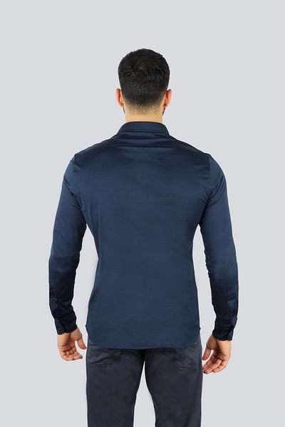 PAUL&SHARK Men's Woven Fabric Slim Fit Long Sleeve Navy Blue Shirt 25413156 Cf-013