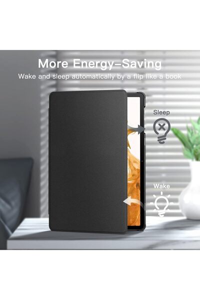 JETech Slim Folio Case for Samsung Galaxy Tab S8/S7 11-inch - Black (PU & PC, S Pen Holder)