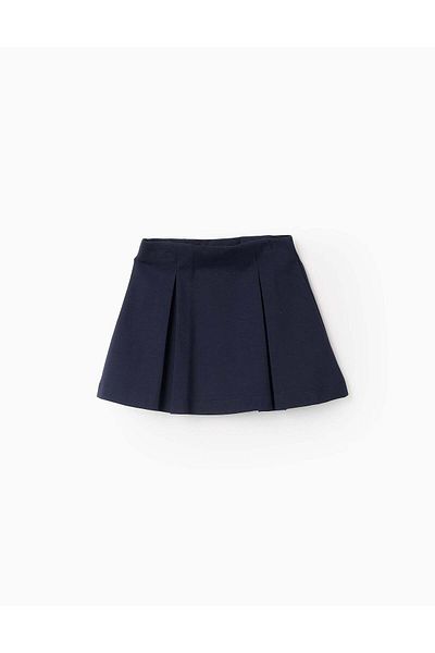 Ziddy Punto Roma Skirt with Pleats for Girls, Dark Blue