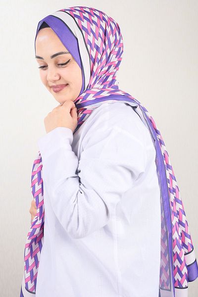 Emproyal Patterned Natural Silk Shawl - Pattern-08 - Color-07