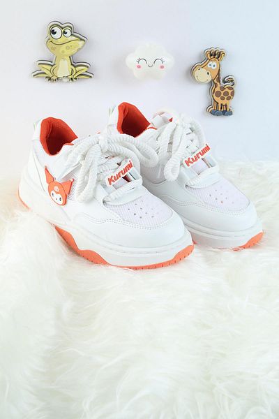 Moda Lime Unisex Children's Sports Shoes Kuromi Special Design Lace-Up and Velcro Sneakers