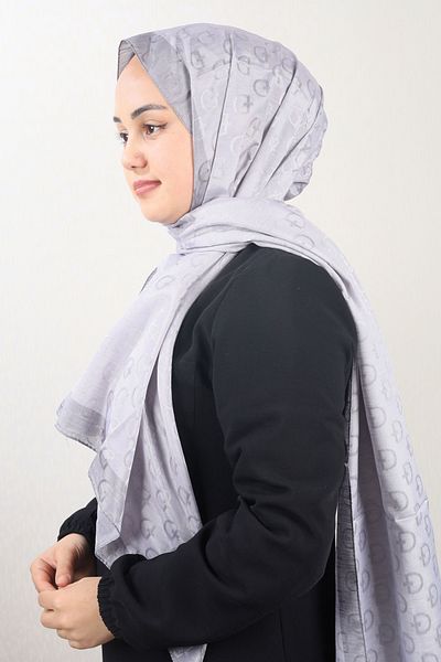 Bonjela Self-Patterned Striped Monogram Shawl - Pattern-01 - Color-21