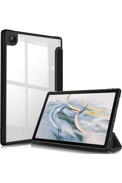 erorex حافظة ELECDON رفيعة مقاومة للصدمات لجهاز Samsung Galaxy Tab A8 مقاس 10.5 بوصة (2022) - ظهر شفاف، خاصية الإيقاظ/النوم التلقائي،