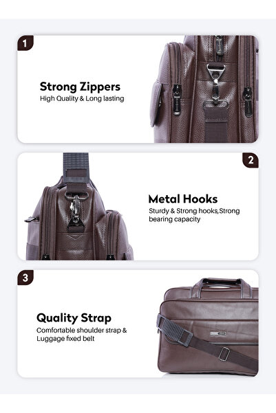 PARAJOHN Secure Business Professional Multi-Purpose Travel Laptop Bag with Hideaway Handles